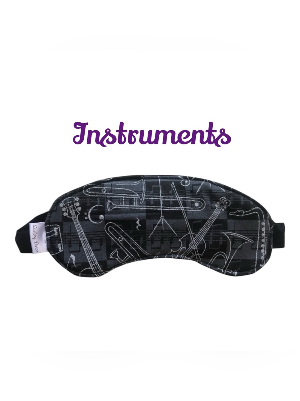 Music-Themed Kid Sleep Mask - Black